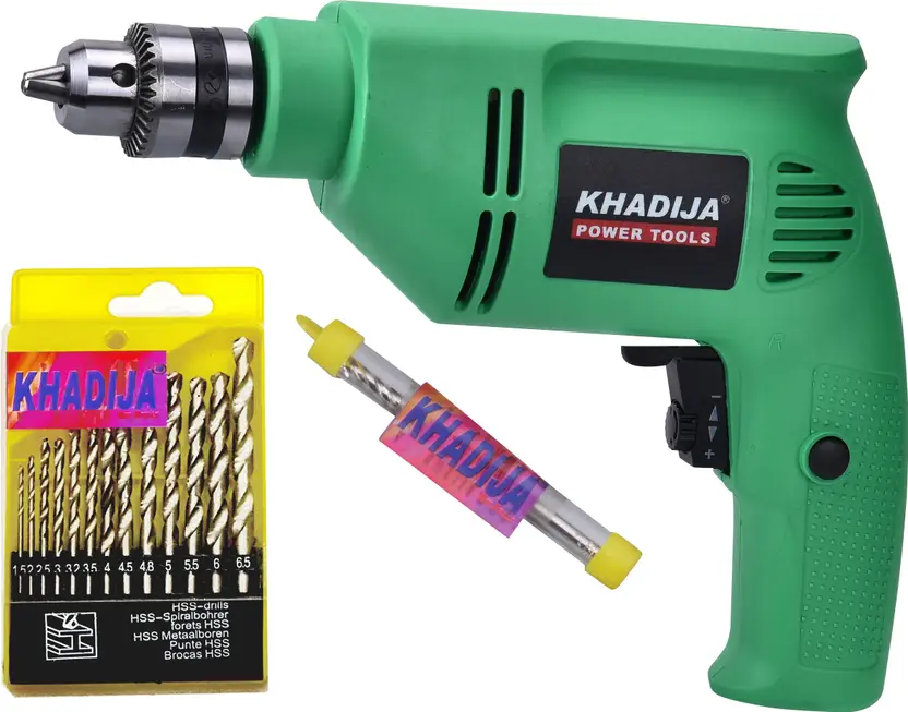 400WATT Reverse Forward 13Pcs Bit & 1Pc Masonry Bit Pistol Grip Drill