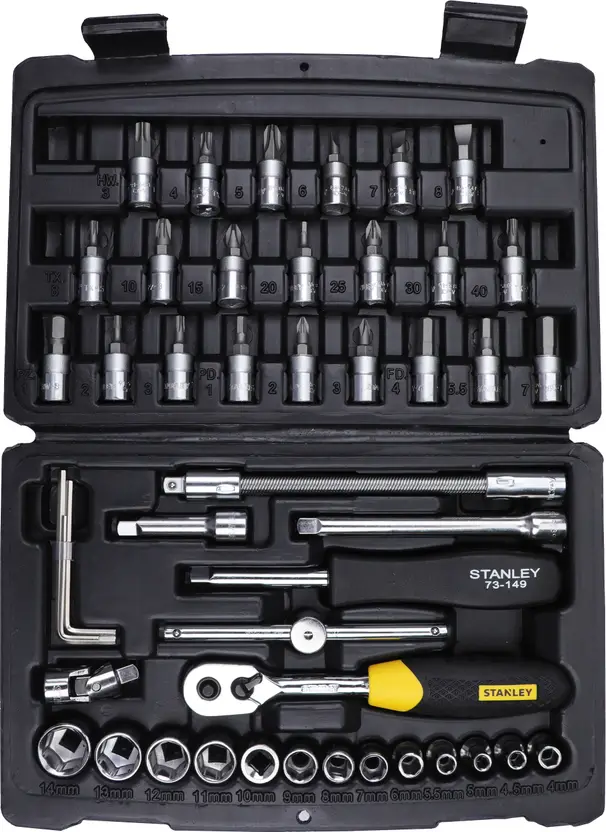 STANLEY 1/4 Inch Sq Dr Socket Set